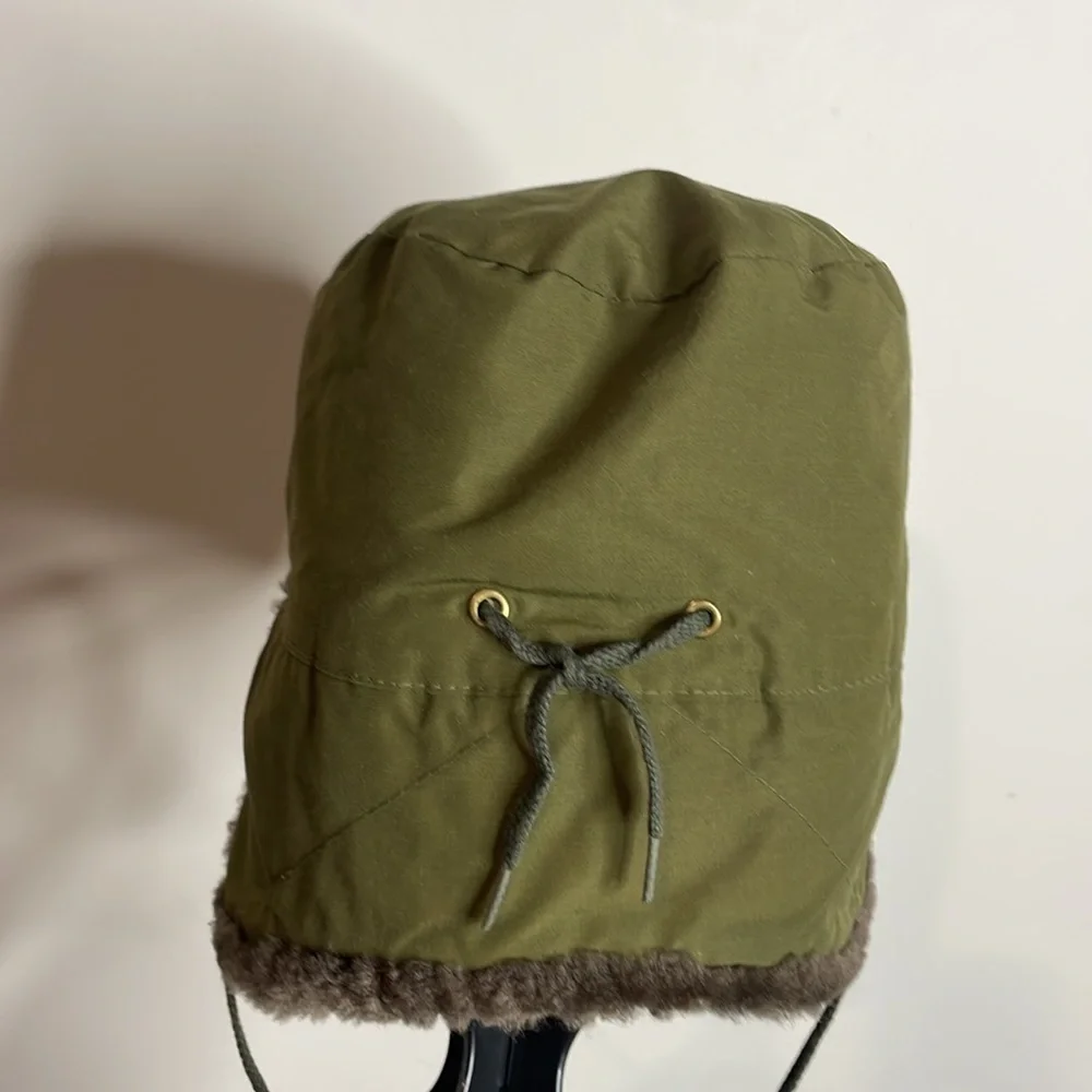 Eddie Bauer | Vintage Green Hat Faux Fur Lining Goose Down Insulated